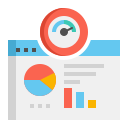Icon of the dashboard and graphs.