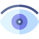 Clipart of a wide-opened eye looking directly at you