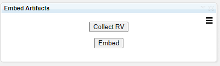 Embed Artifacts Version 2 - Options are to collect RV and to embed