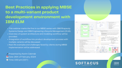 Softacus Webinar: Best Practices in applying MBSE to a multi-variant product development environment